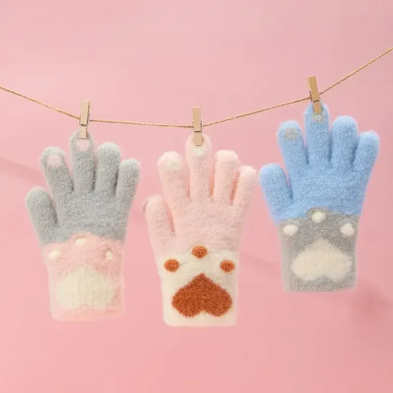 Baby Mittens Cat Gloves 1 Pair Furry for Kids Boy Girl