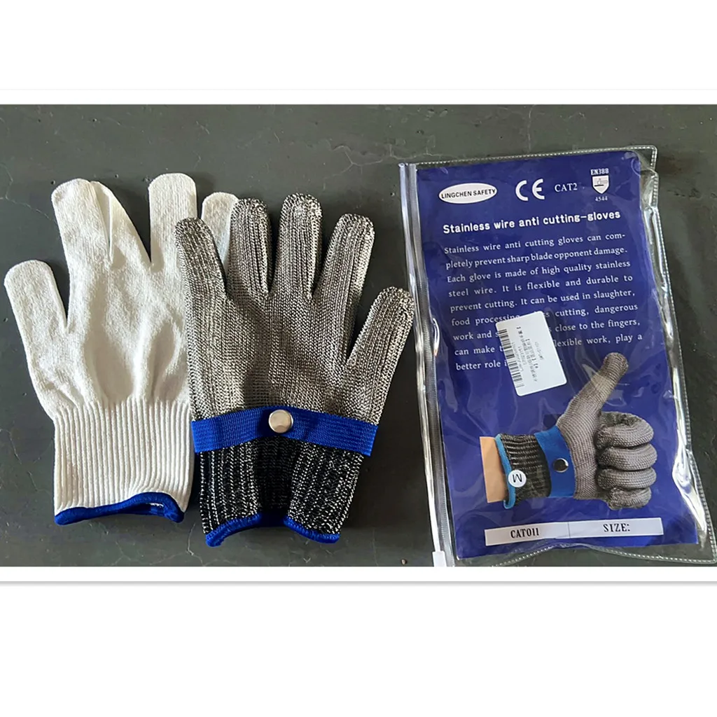 ステンレス鋼手袋アンチカット安全耐切創性手の保護金属肉メッシュ手袋