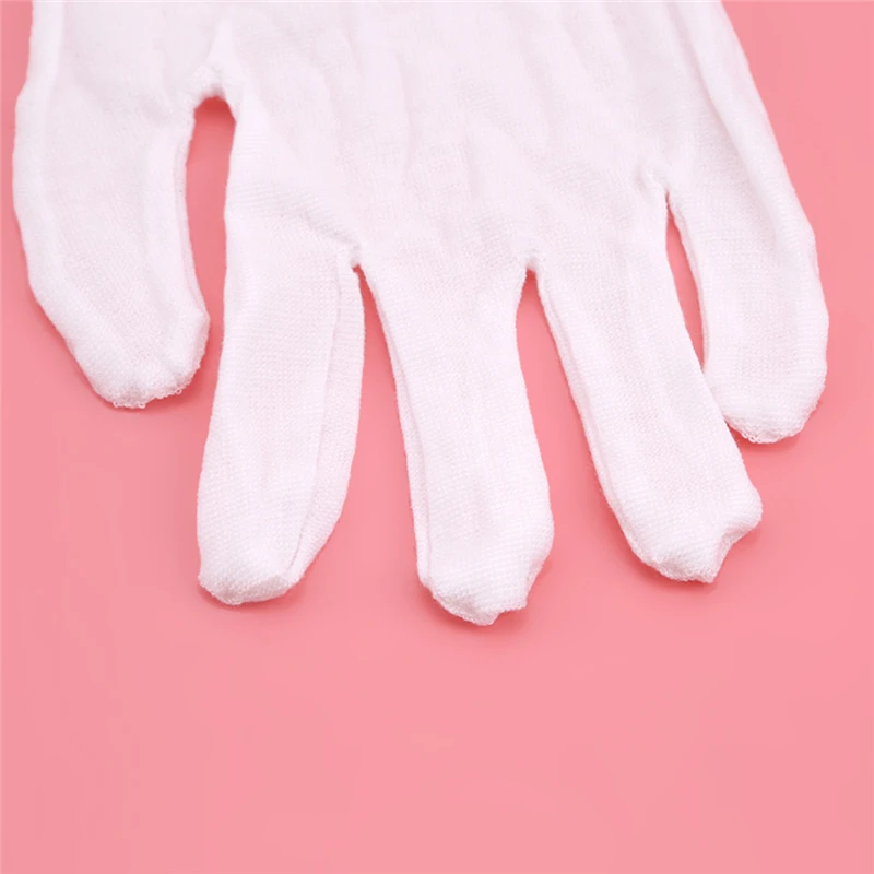 가정용 먼지 장갑, 흰색 면 장갑, 웨이터, 드라이버, 주얼리, 작업자 장갑, 땀 흡수 장갑, 팩당 12 쌍