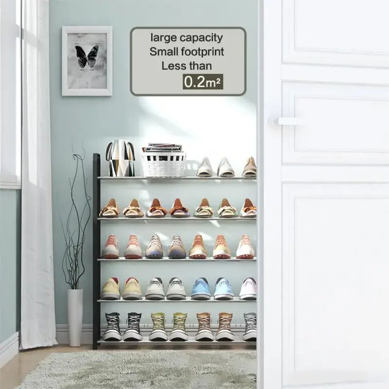 5/4/3 Layers Simple Shoe Rack Dust-proof Storage Shoe Cabinet Multi-layer Assembly Home Door Shoe Shelf Dormitory Organizer Rack 4
