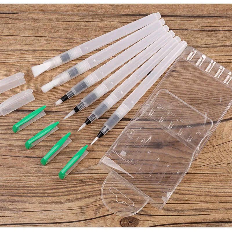 Watercolor fountain pen tip flat head water soluble color lead water storage brush filling nylon
