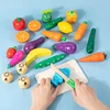 Magnetic Wooden Cutting Fruits Vegetables Pretend Play Simulation Kitchen Toys Classic Game Montessori Educational Toys For Kids 2