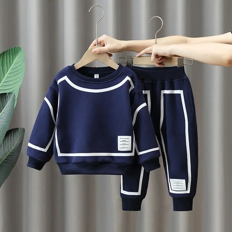 

2023 Boys Clothing Sets Spring Autumn Fashion Hoodie + Pants Sports Children’s Clothes Kids Tracksuit Teen 2 4 6 8 10 Years