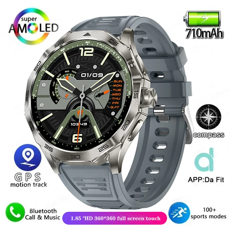 New GPS Smartwatch Men's Music Player 360*360 AMOLED screen Bluetooth Call Sports Men's Smartwatch Women for Xiaomi iOS DA03 12