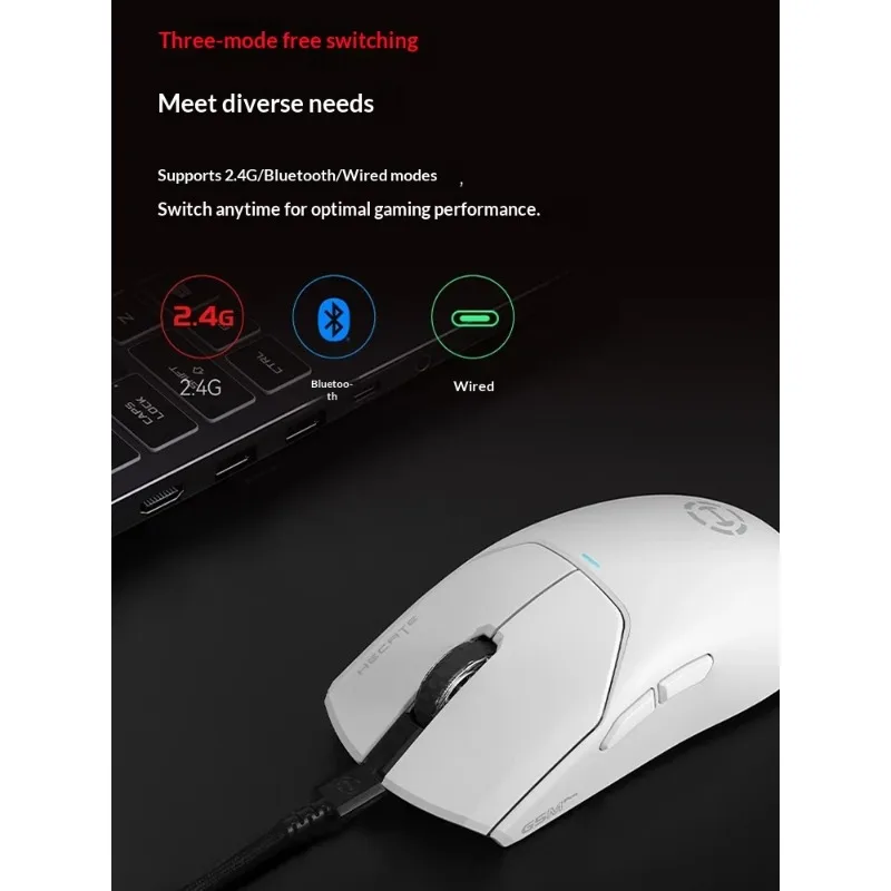 EDIFIER HECATE G5M PRO 무선 게이밍 마우스 G5M 울트라 듀얼 8K 핫 스왑 가능 무음 스위치 PAW3950 Nordic 54L15 600Mah 노트북