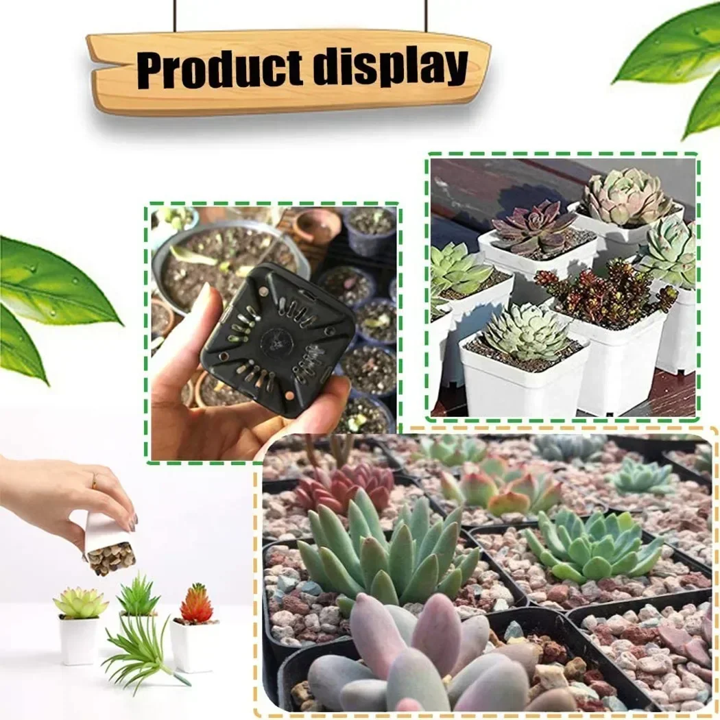 20pcs 5.5CM Mini Basin Square Flower Pot Succulent Plant Trays