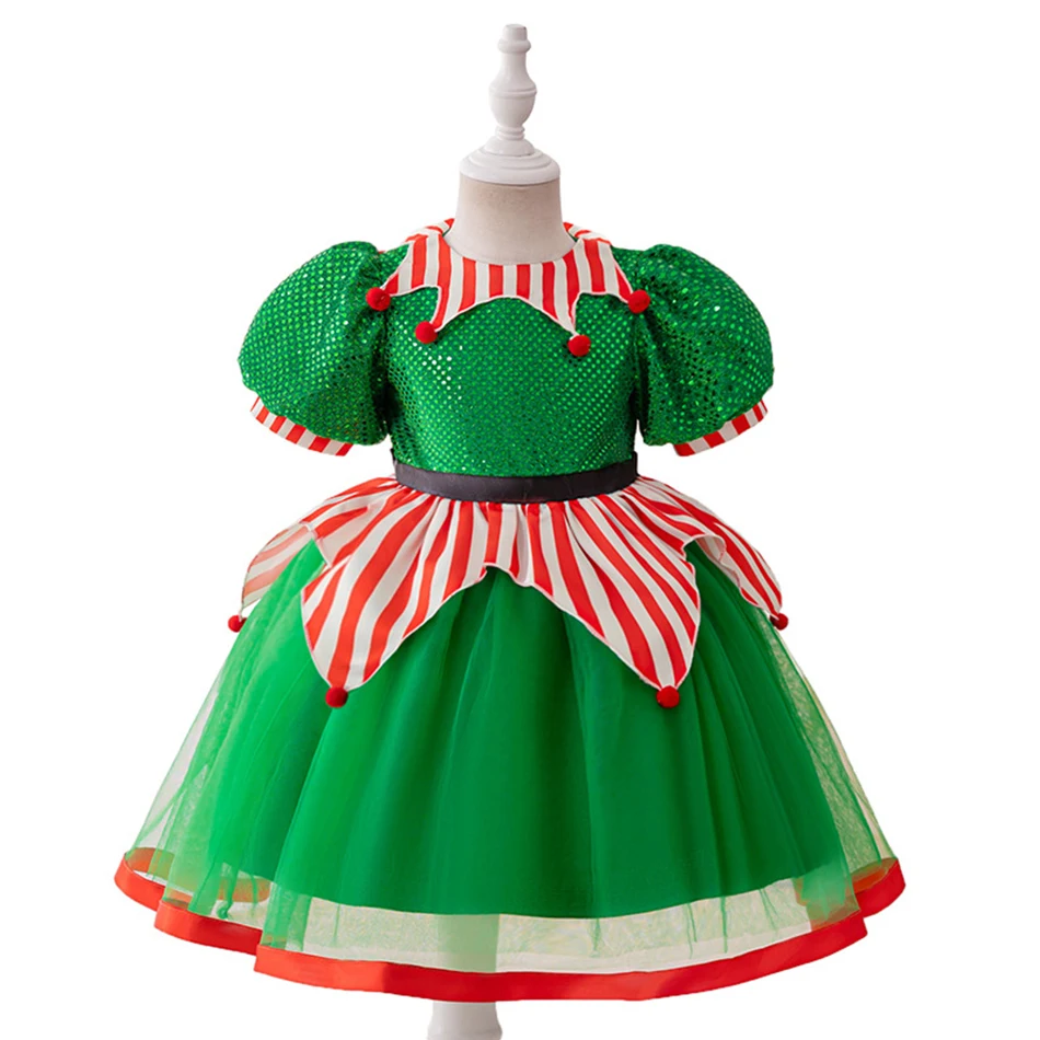 green reindeer dress Proper Peony Girls Green Remi Reindeer Dress 12M
