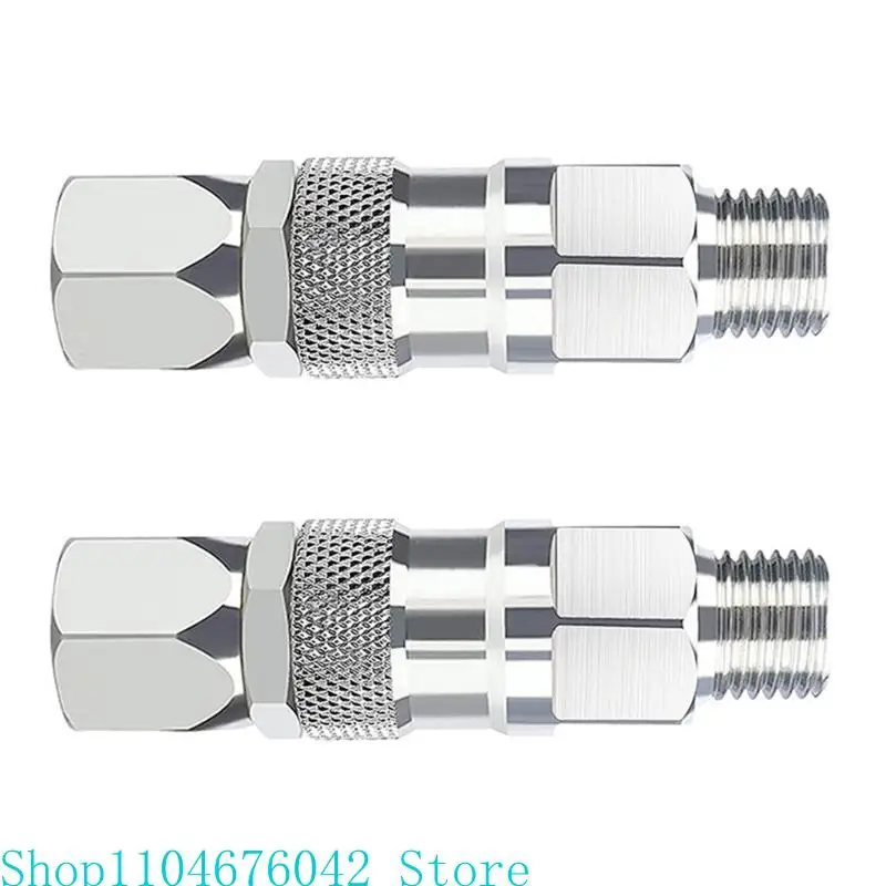 2pcs Flexible Sprayer Hose Connectors Adapter Convenient for Quick Attachment and Multiple Rotations in Painting Tasks