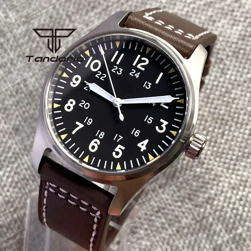 Tandorio 36mm Saphirglas Leuchtend Poliert NH35A Automatik Herren