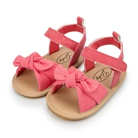 Summer Baby Girl Sandals Cute Bowknot Baby Girls Shoes Toddler Infant Flat Soft-Sole Summer Sandals Non-slip Shoes Crib 2