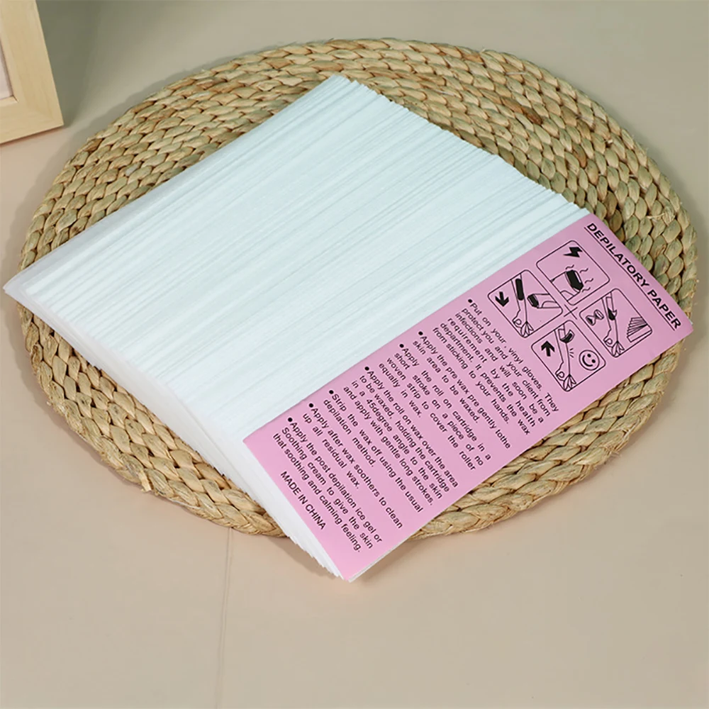 50/80/100Pcs Wax Band Hair Removal Depilation Strips Nonwoven Cloth Body Leg Arm Eyebrow Hair Remove Wax Paper Rolls Beauty Tool 4