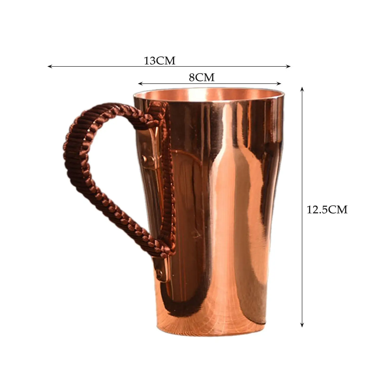 Copper Coffee Mug Drinkware Moscow Mules Cup Large Capacity 400ml Water Mug Handmade Copper Water Cup for Beverage Hosuehold