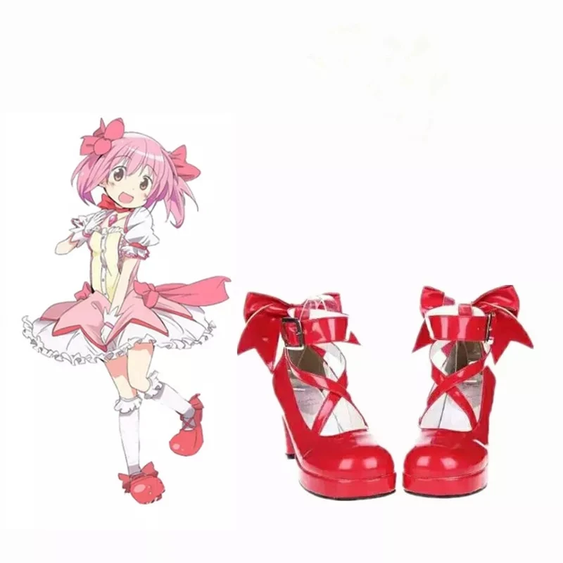 Tanie Puella Magi Madoka Magica styl japoński Lolita buty Anime Cosplay