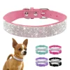 Dog Collar Crystal Glitter Rhinestone Pet Collars Zinc Alloy Buckle Collar For Small Medium Dogs Cats Chihuahua Pug Dog Collar 4