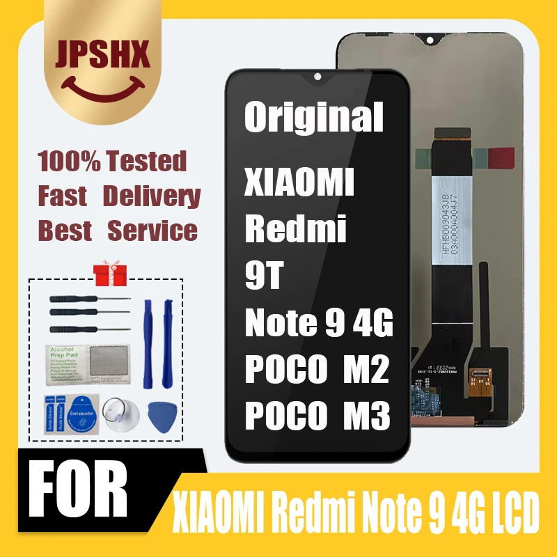 

6.53 Inch For Xiaomi Poco M3 LCD Touch Digitizer For Redmi 9T Display M2010J19CG Assembly For Redmi Note 9 4G Screen With Frame