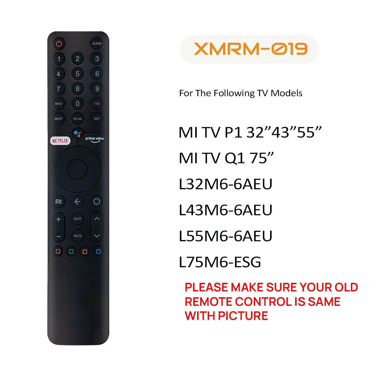 D79C100109A91 - XMRM-010 - Mando a distancia para Xiaomi TV 32