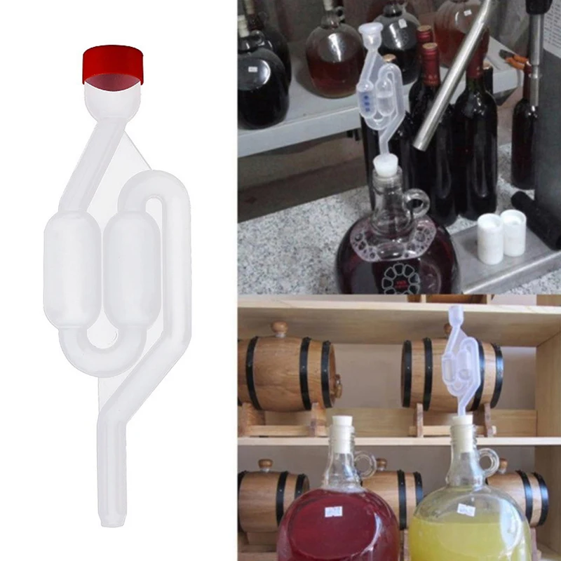 Description Picture 2 of itemAir Lock Valve Fermentation Home Brewing Bubble Grommet Exhaust Water Seal Valve With Cork Beer Wine Valves Supplies Home Tool