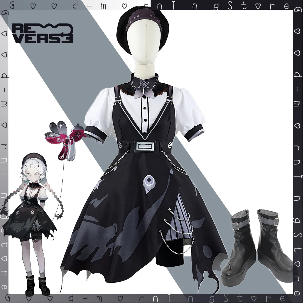 

Game Reverse:1999 Balloon Party Cosplay Costume shoes Dark Dress Lolita Carnival Halloween Party Event Anime Adult COS