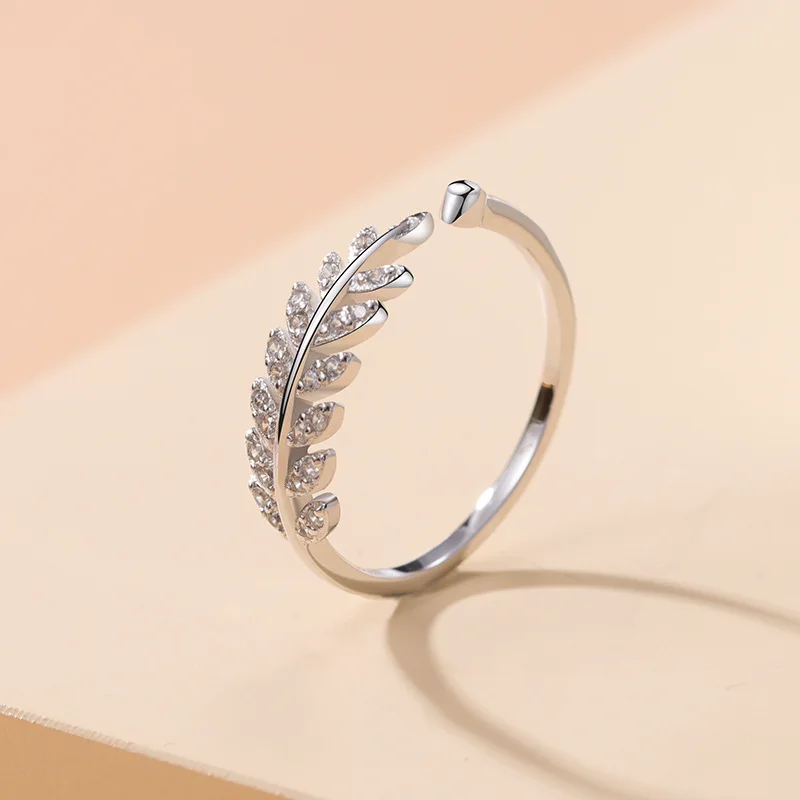 

Индивидуальные Простые открытые кольца в форме листа для женщин, модные ювелирные изделия, подарки, Новое поступление 2024