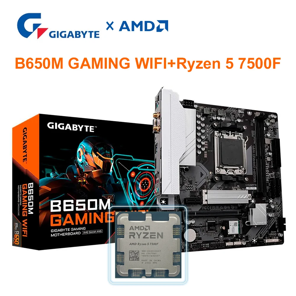 AMD Ryzen 5 7500F + GIGABYTE B650M GAMING WIFI Micro-ATX