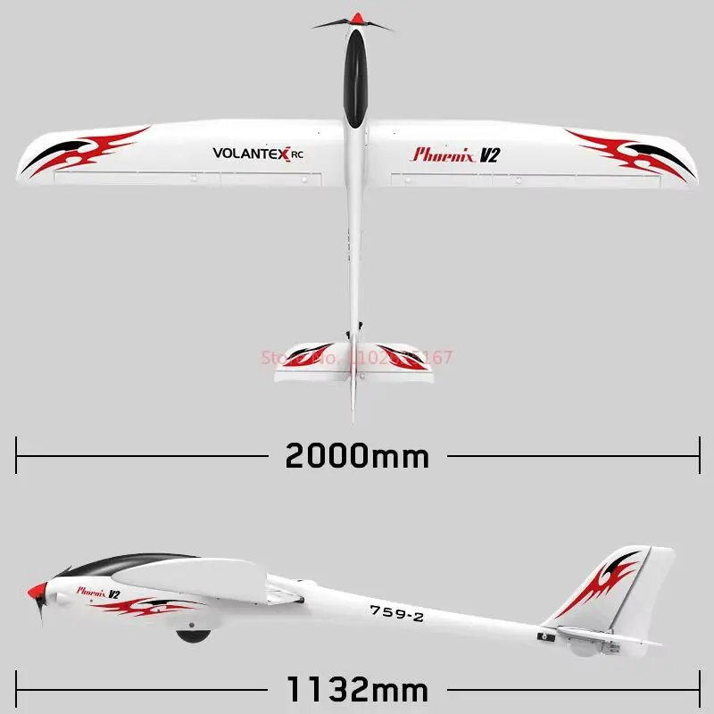 VOLANTEXRC New Remote Controll Aircraft Pnp 6ch Wingspan Of 2 Meters Fixed Wing Aircraft Rc Glider Model Rc Airplane Boys Gift 5