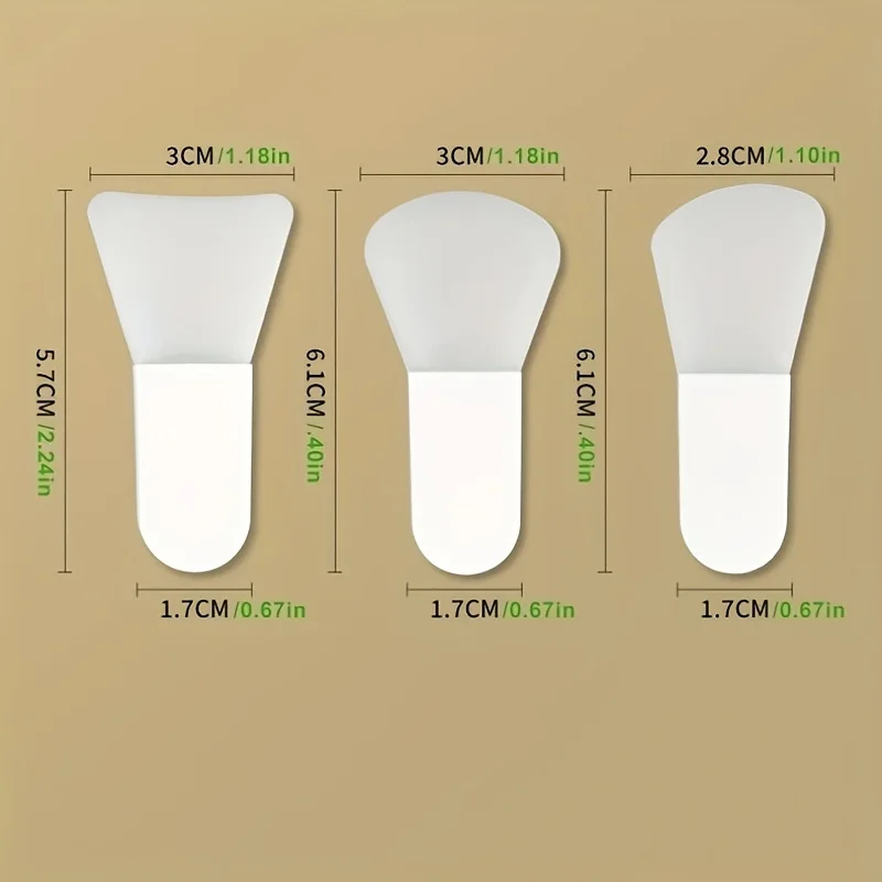 3 Pieces Mask Applicator Brush Soft Silicone Brush, Mini Makeup Spatula Facial Beauty Tool Set, Facial Mud, Makeup Mask Brush 4
