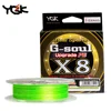 YGK G-SOUL X8 Upgrade Braid Fishing Line Super Strong 8 Strands Multifilament PE line 150M 200M Japan 14LB 16LB 22LB 60LB 6