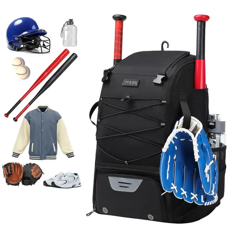 

Bat Bags Baseball Youth Baseball Bag Waterproof Softball Bag Baseball Backpack With Shoe Compartment & Fence Hook For Youth Boys