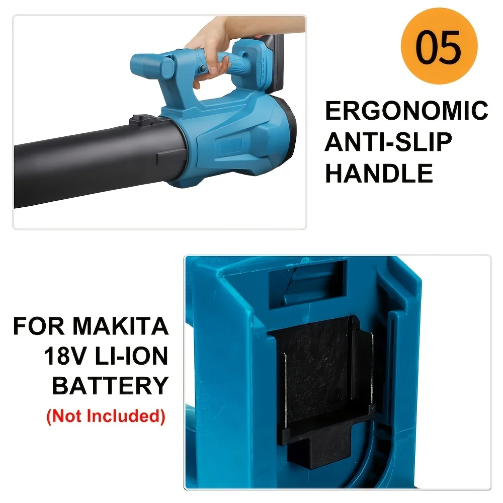 Cordless Leaf Blower Electric Air Blower Cordless Garden Tools For 18V Makita Lithium Battery 5