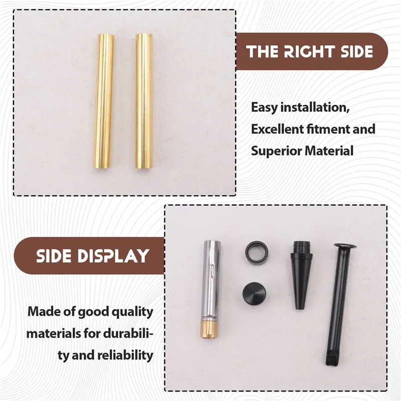 ABRJ-10개 목공용 펜 키트 7mm 슬림라인 펜 트위스트 키트(리필 포함) 선반 가공 용품