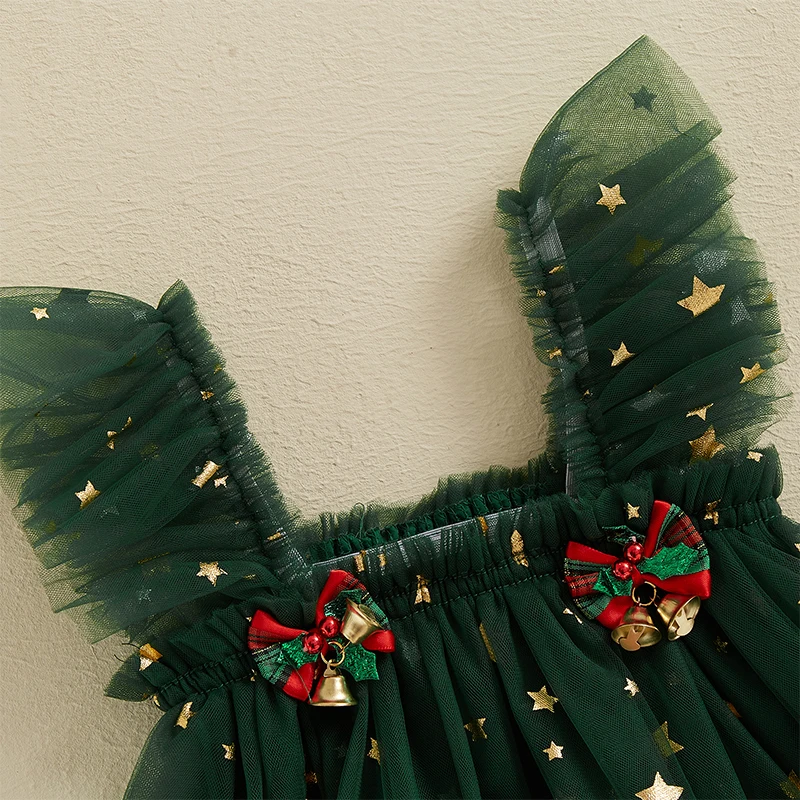 Infant Baby Girl Valentine's Day Outfit Star Heart Flower Tutu Dress Romper Newborn Festival Clothes Dress girls dress baby girl dress
