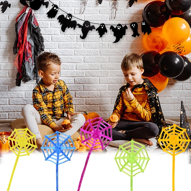 10Pcs Stretchable Climbing Spider Web Fun Sports Toy Elastic Adhesive Hand Spider Web Competitive Toys Halloween Birthday Gift 3