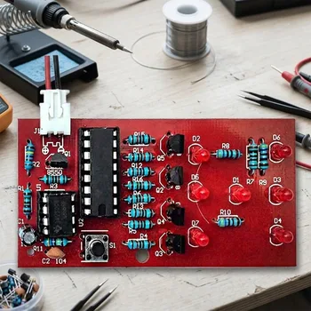 Kit Elettronico Fai-da-Te per Dadi LED Divertenti, Circuito Stampato per Pratica di Saldatura, Esperimento e Assemblaggio, Componente Elettronico Didattico