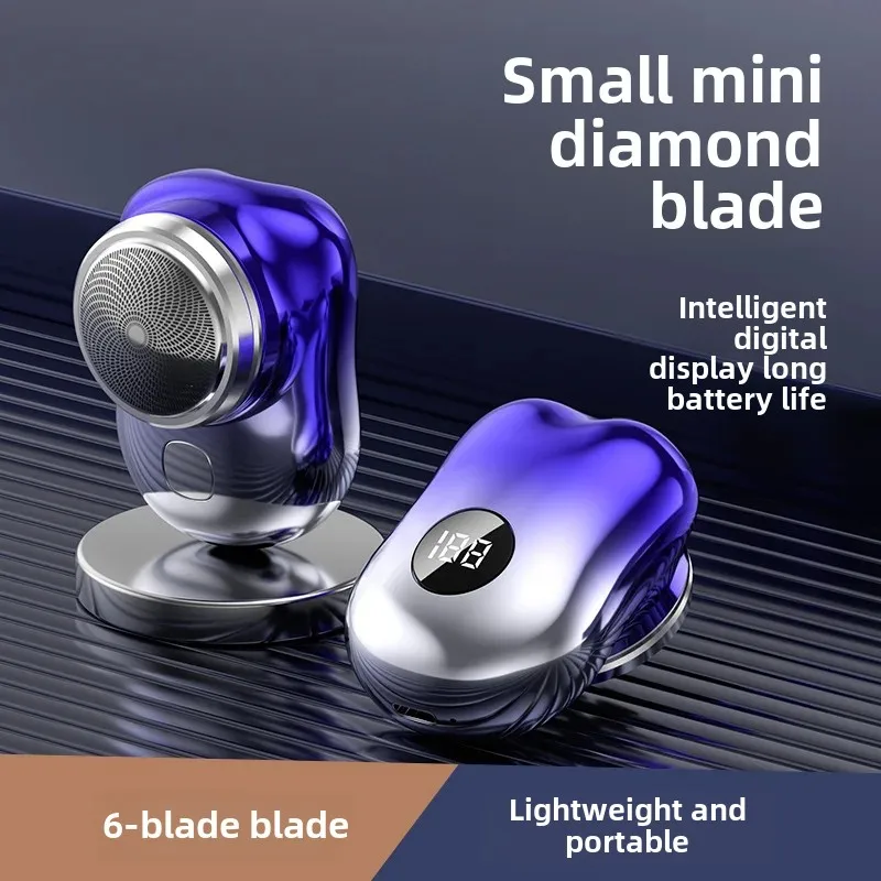 Portable Mini Mens Electric Shaver Rechargeable USB Travel Shaving Razor Compact Size Washing Beard Trimmer For Men