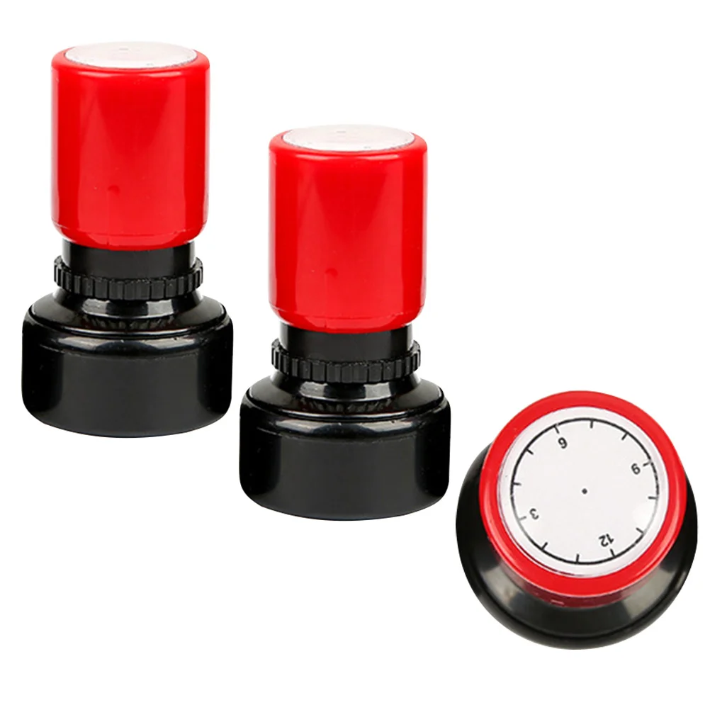 

3 Pcs Die Children's Teaching Clock Student Kids Toy Plastic Time Learning Stamp