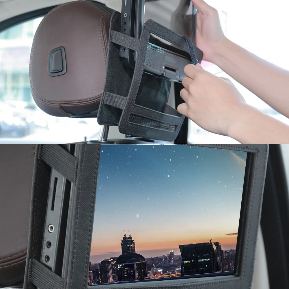 Car Headrest Mount Holder Strap Case For Portable DVD Players Tablets Auto Interior Accessories