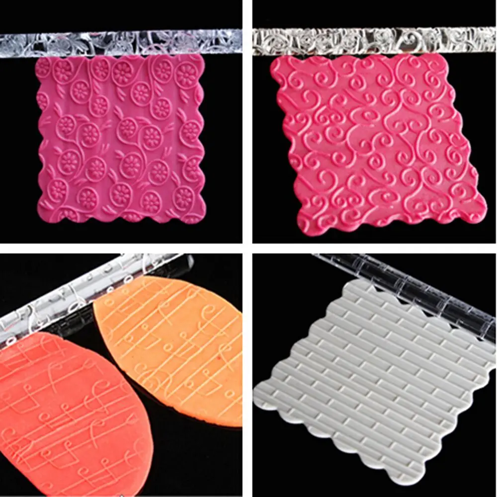 21 Styles New Acrylic Decoration Rolling Pin Baking Tools Embossing Pastry Roller