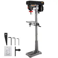 13 in Floor Drill Press, 7.5 Amp 120V, 288-3084 RPM Variable Speed Cast Iron Bench Drill Press, 0-45° Tilting, for Wood Metal 1