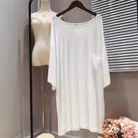 150KG Plus Size Loose Long Skirt Pajamas Women Short-sleeved Home Dress Ladies Thin Casual Nightdress Enlarged Sleep Shirts - Image 3