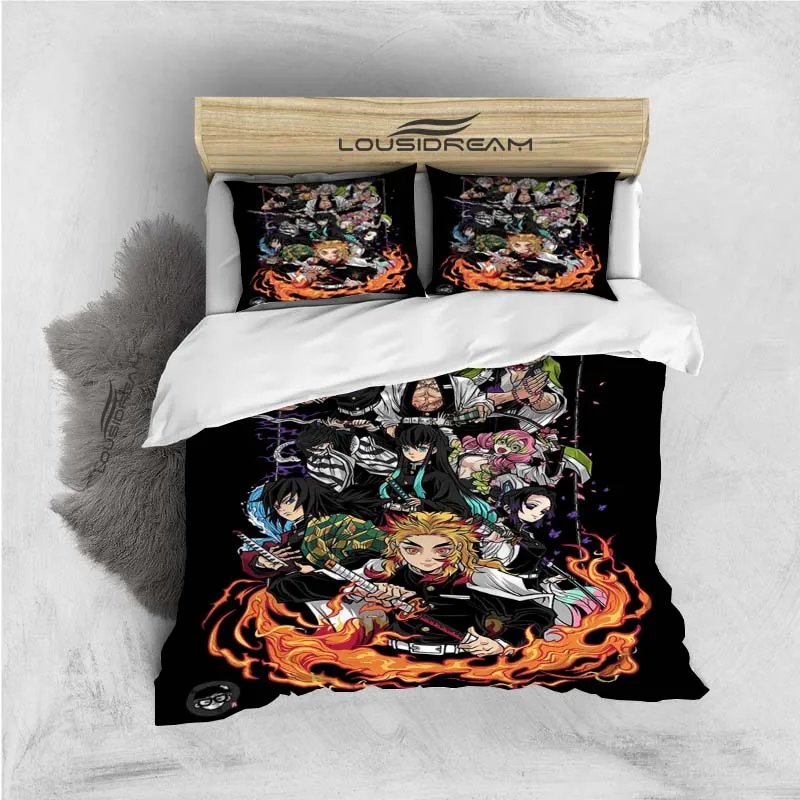 Slayer Demon All Season Twin Bedding Set 3 Piece Comforter Set Bed Duvet Cover  Double King Comforter Cover Home Textile 3