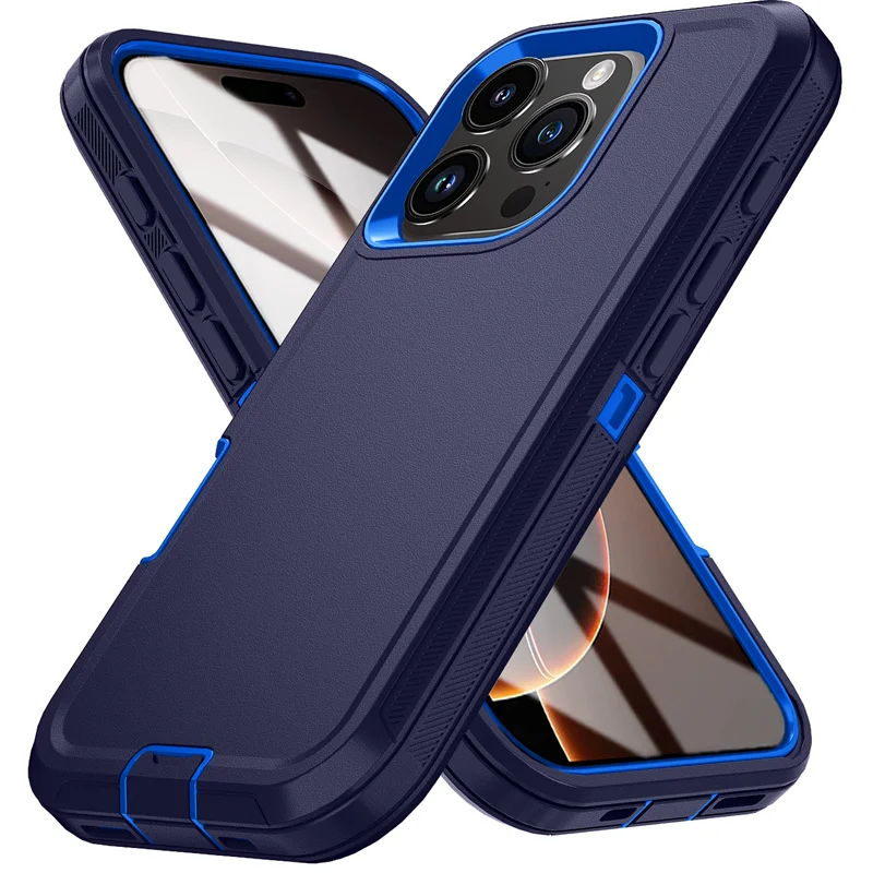 Shockproof Armor Defender Phone Case - Hard PC TPU Stand Protector Cover