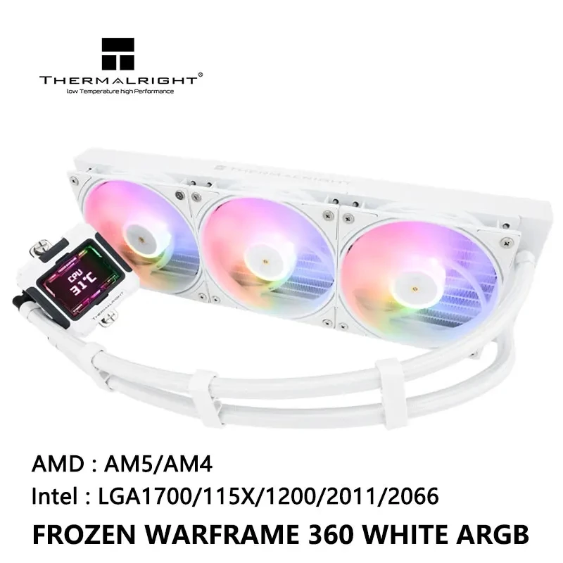 

Thermalright 2.4 -inch LCD display customized screen FROZEN WARFRAME 360 WHITE ARGB All -in -one water -cold radiator