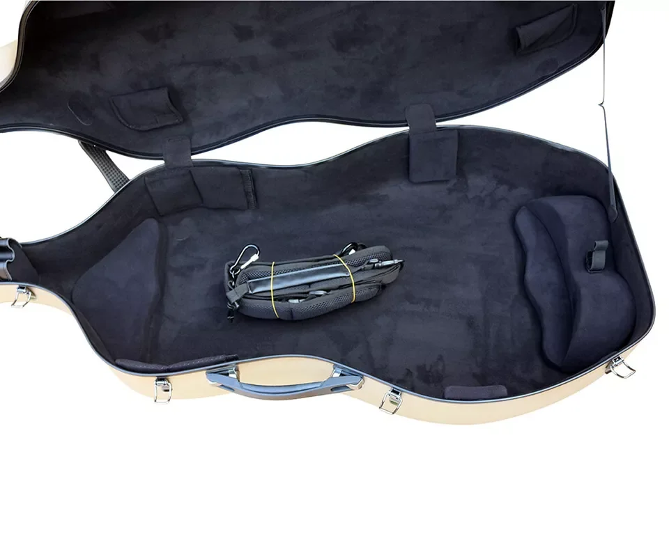 New Cello Case 4/4 Size Carbon Fiber hard shell New Cello box back straps handles Lightweight music bag