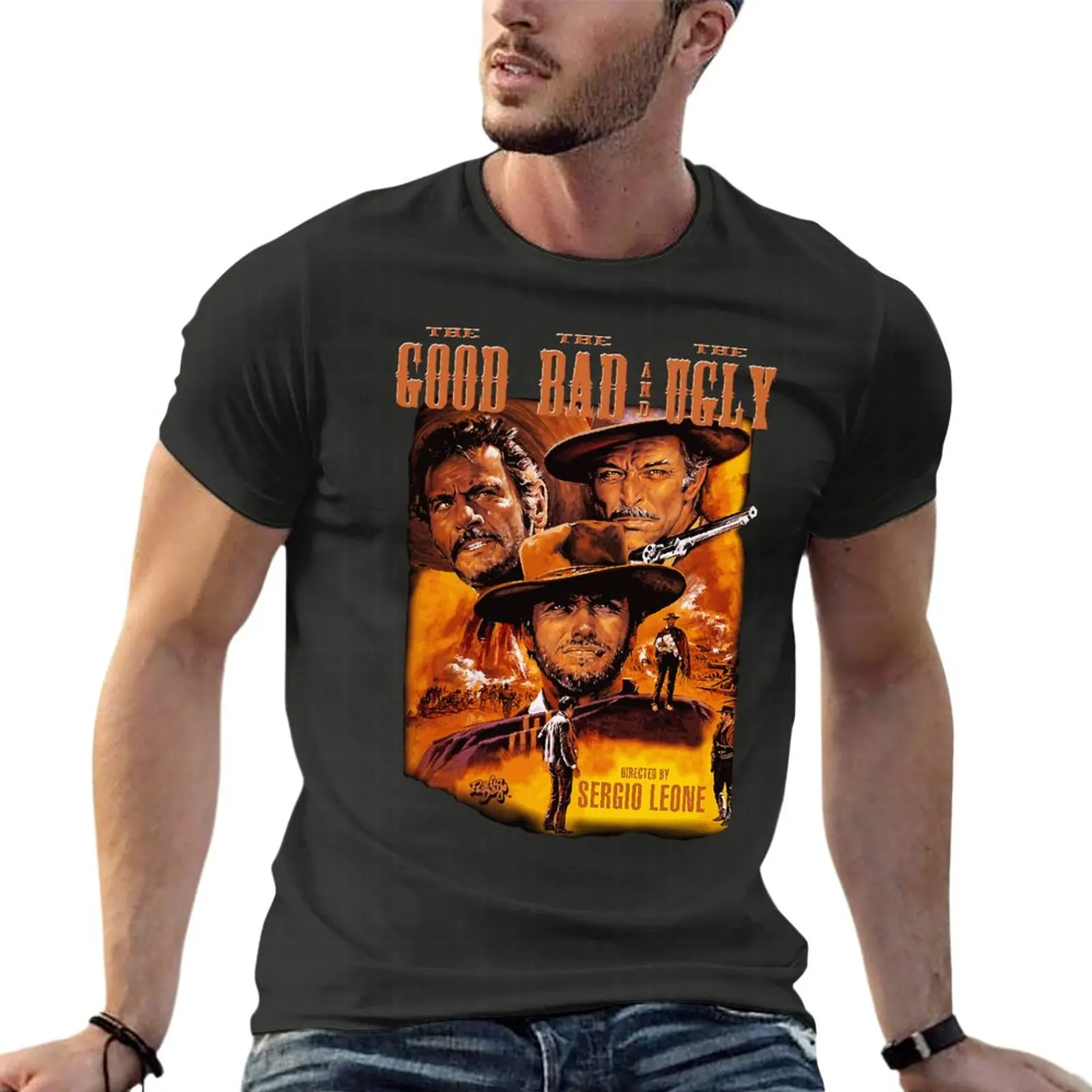 Clint Eastwood The Good The Bad And The Ugly T-Shirt Men Clothes Tee Shirt  - AliExpress