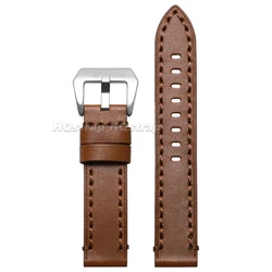 Premium Genuine Leather Watchband - Handmade Cowhide Strap for All - Day Comfort (Light Brown)