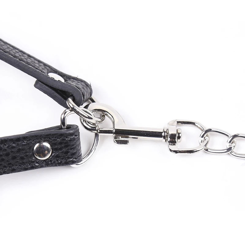 CBT Ballen aan de riem, leren ring, ring voor vertraagde ejaculatie, BDSM-seksspeeltjes voor mannen_voghion.com