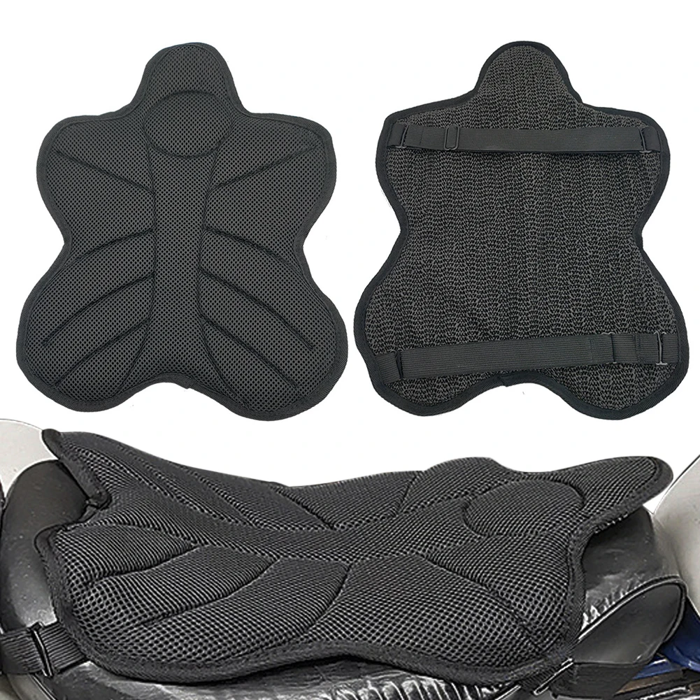 

Breathable Motorbike Seat Cushion Heat Insulation Air Pad Cover Anti Slip Sunscreen Gel Seat Cover Shock Absorption Four Season