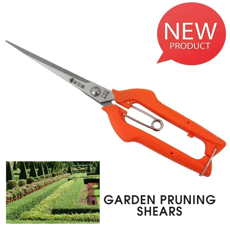 Extended Pro Garden Pruning Shears Orange Bonsai Tree Flower Scissors Hand Clippers Snips For Gardening Tools 128Cm