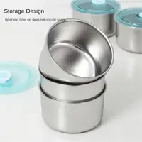 Hot Selling Stainless Steel Fresh-keeping Bowl Lid Round Sample Box Food Refrigerated Fruit Vegetable Fresh-keeping Box 500 Ml 2