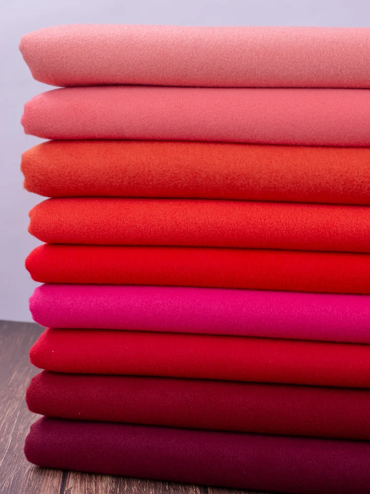 150cmx50cm Autumn and Winter Solid Color Thickened Double-sided Brushed Cashmere Woolen Fabric Coat DIY Clothing Sewing Fabric